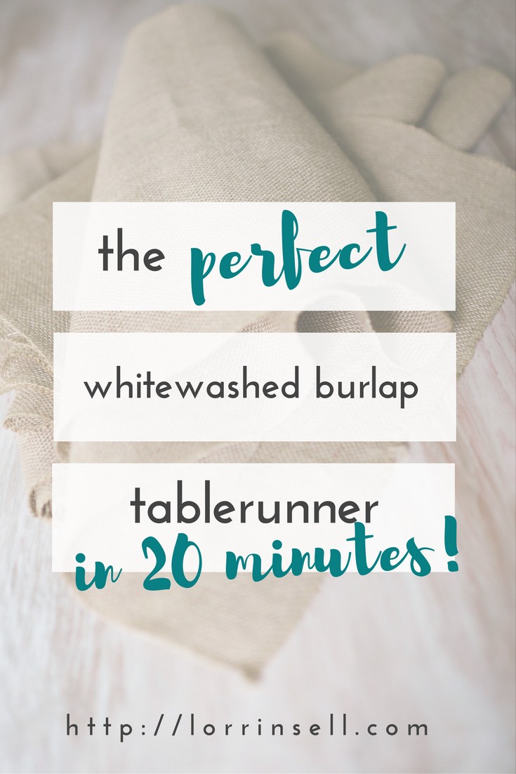 I love this simple burlap table runner. It is so easy to make.