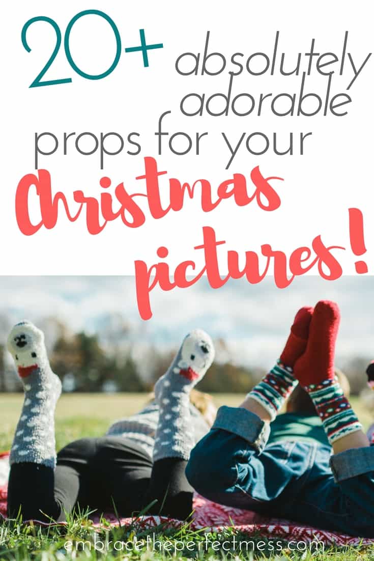 If you haven't already taken Christmas pictures yet,  you've gotta check out these props.  You Christmas cards will be so much more fun! #Christmaspictures #Christmascards #Christmasprops 