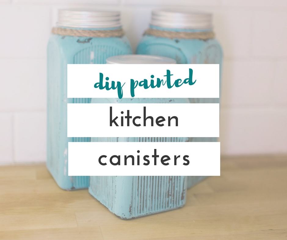 I am in love with these DIY painted kitchen canisters, and they were so easy, and fun to make. It was so nice to be able to pick any color I wanted.