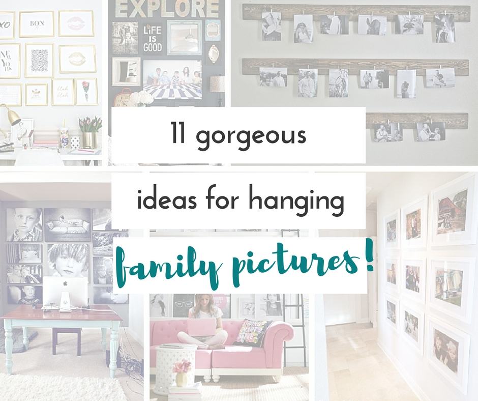 These are such fantastic ideas for hanging family pictures! I love a good family photo gallery wall ideas. I love how it tells your family's story in pictures. It's such a fun way for people to get to know you when they visit your home.