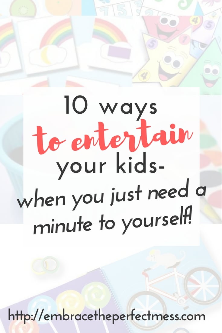 Sometimes you just need a couple minutes to get things done without entertaining a child. These are great ways to entertain your kids!