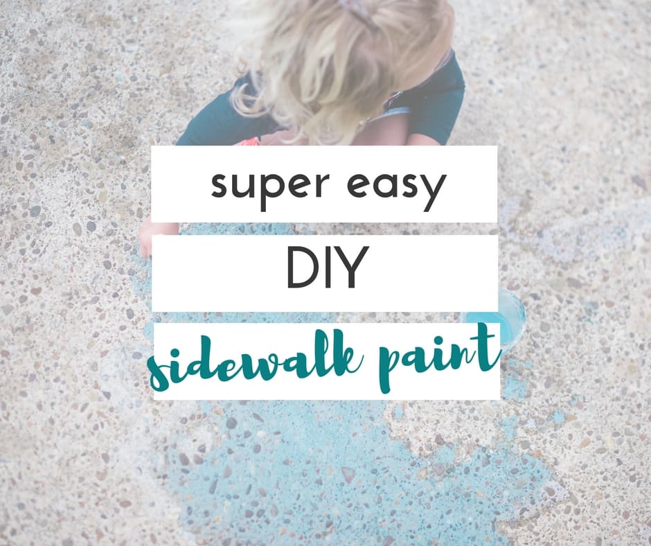 I love this easy DIY sidewalk paint, and so did the kids!
