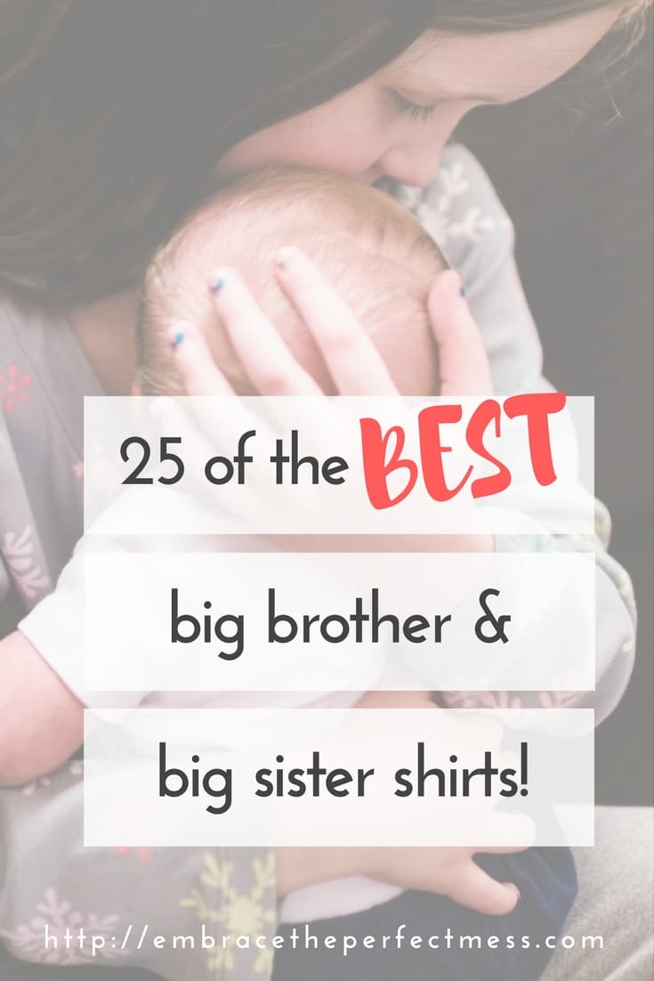 These big brother announcement shirts and big sister announcement shirts are the perfect way to announce a new baby in the family, or a sweet gift for big bro and sis when the baby arrives!