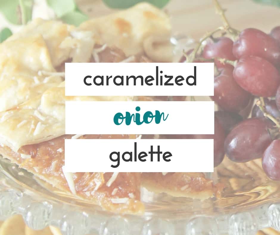 With the rich flavors of caramelized onions and parmesan cheese, this caramelized onion galette is the perfect easy appetizer for busy holiday celebrations!