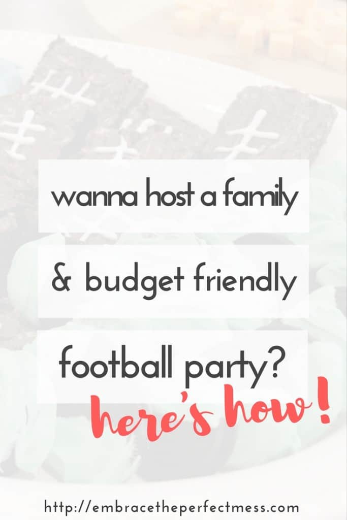 Hosting a family friendly football party is one thing, hosting a family friendly football party on a budget is quite another. You can't go wrong with this!
